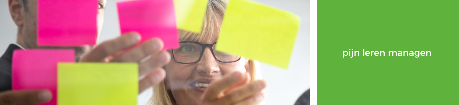 werken met postits tijdens een training